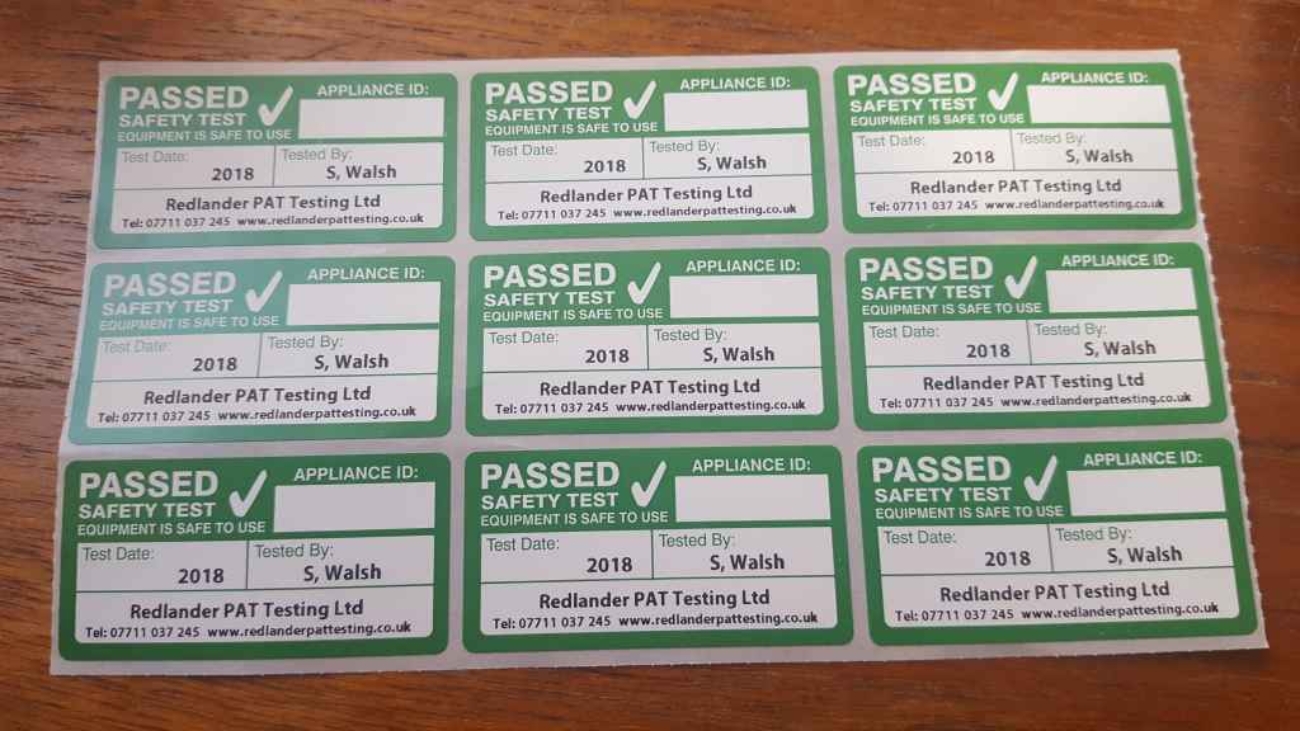 PAT TEST LABEL